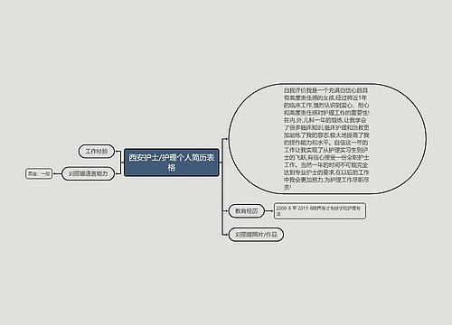 西安护士/护理个人简历表格