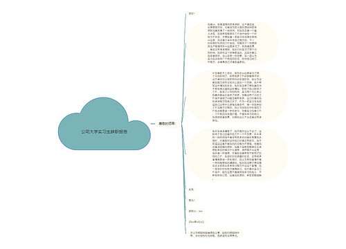 公司大学实习生辞职报告