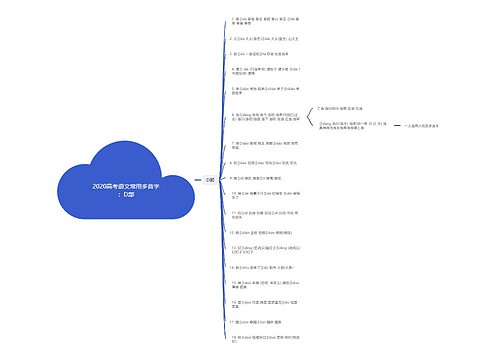 2020高考语文常用多音字：D部
