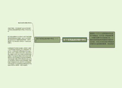 班干部竞选演讲稿中学生