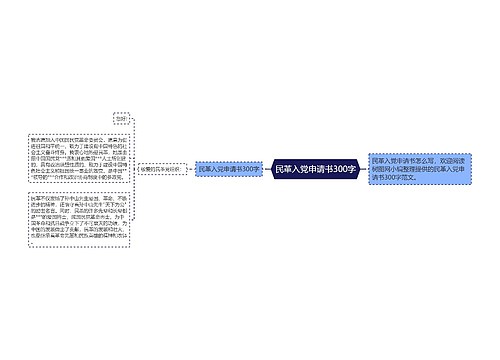 民革入党申请书300字