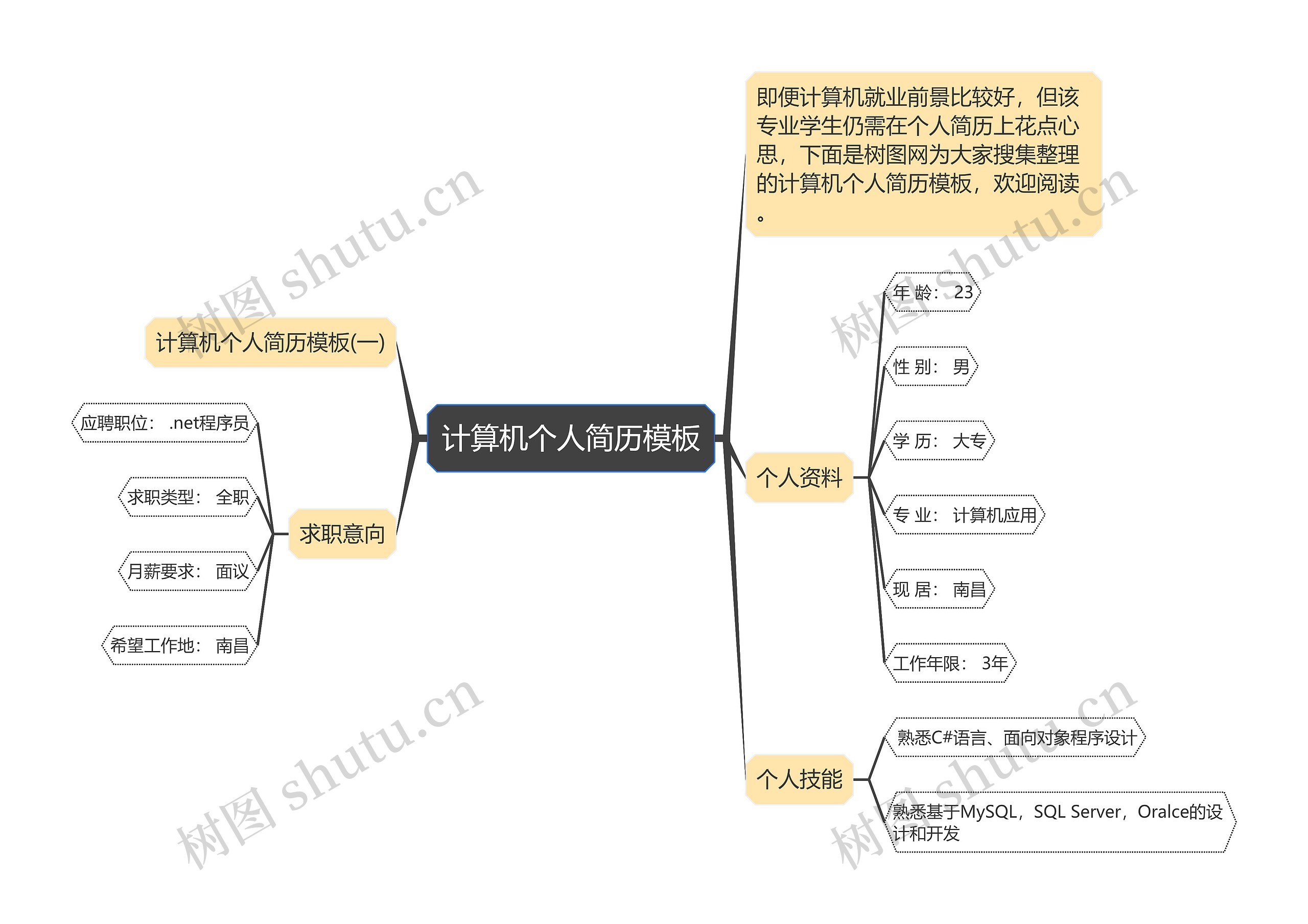 计算机个人简历模板