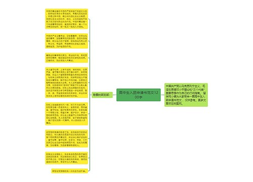 高中生入团申请书范文1200字