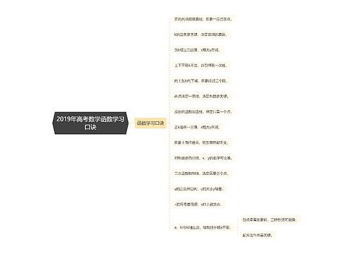 2019年高考数学函数学习口诀