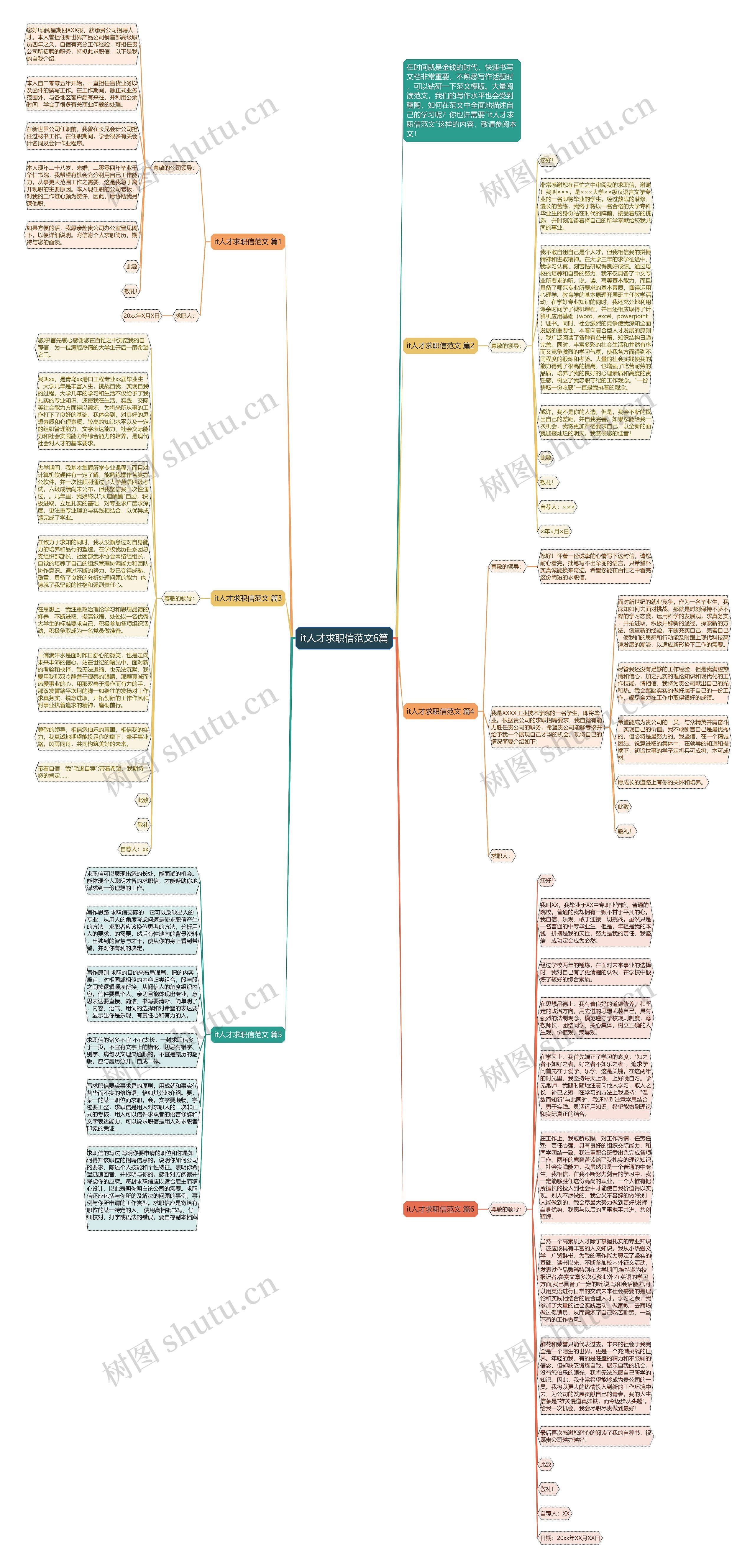 it人才求职信范文6篇思维导图
