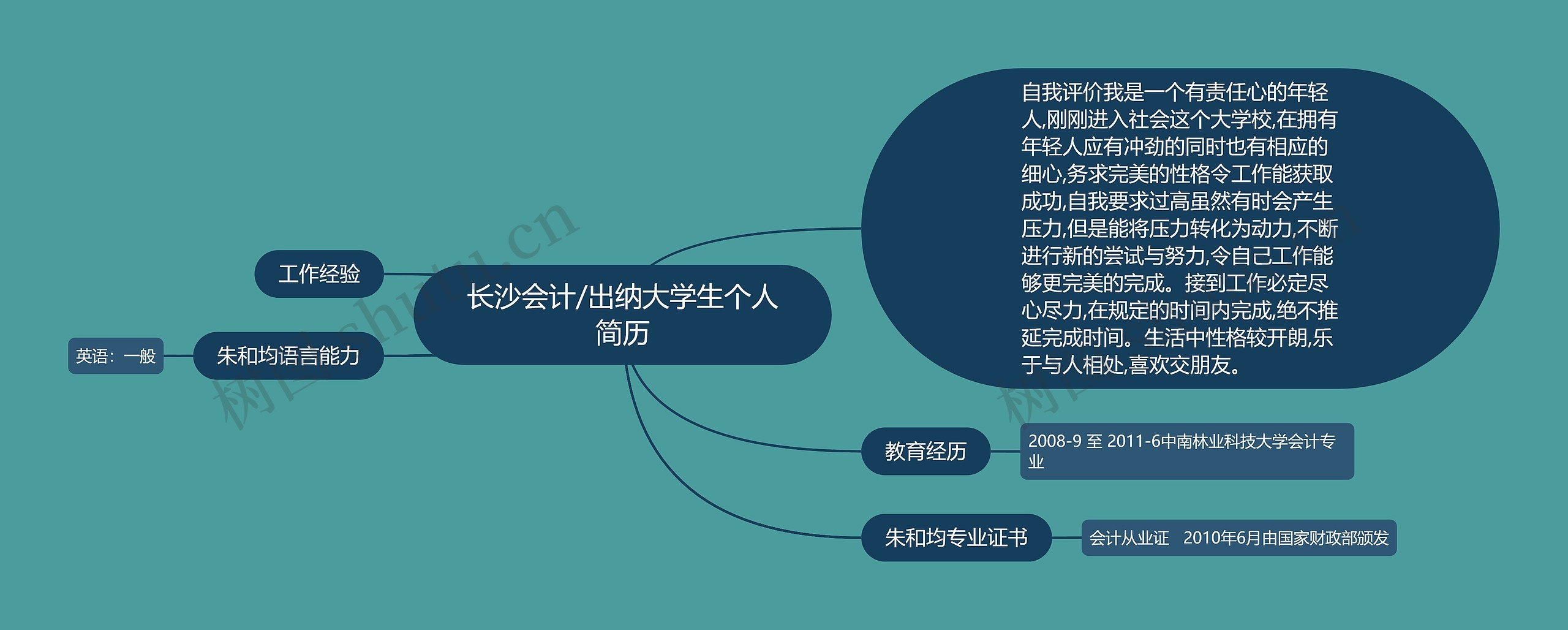 长沙会计/出纳大学生个人简历