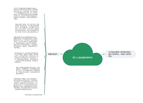 高三入团志愿书800字