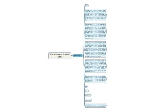 高中生数学考试没考好检讨书思维导图