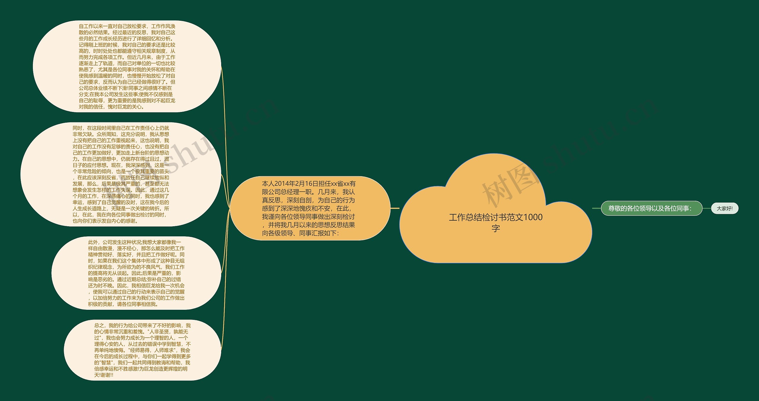 工作总结检讨书范文1000字