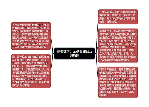 高考数学：至少看四到五遍原题