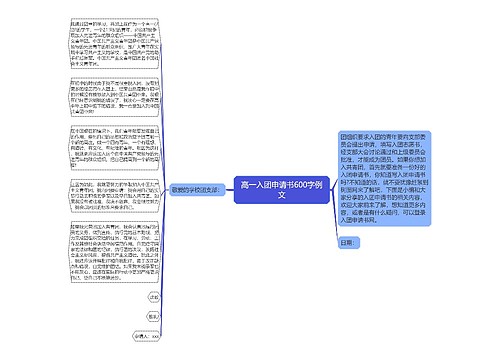 高一入团申请书600字例文