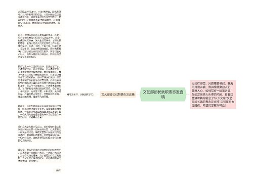 文艺部部长就职表态发言稿