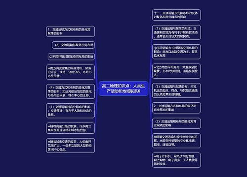 高二地理知识点：人类生产活动和地域联系6