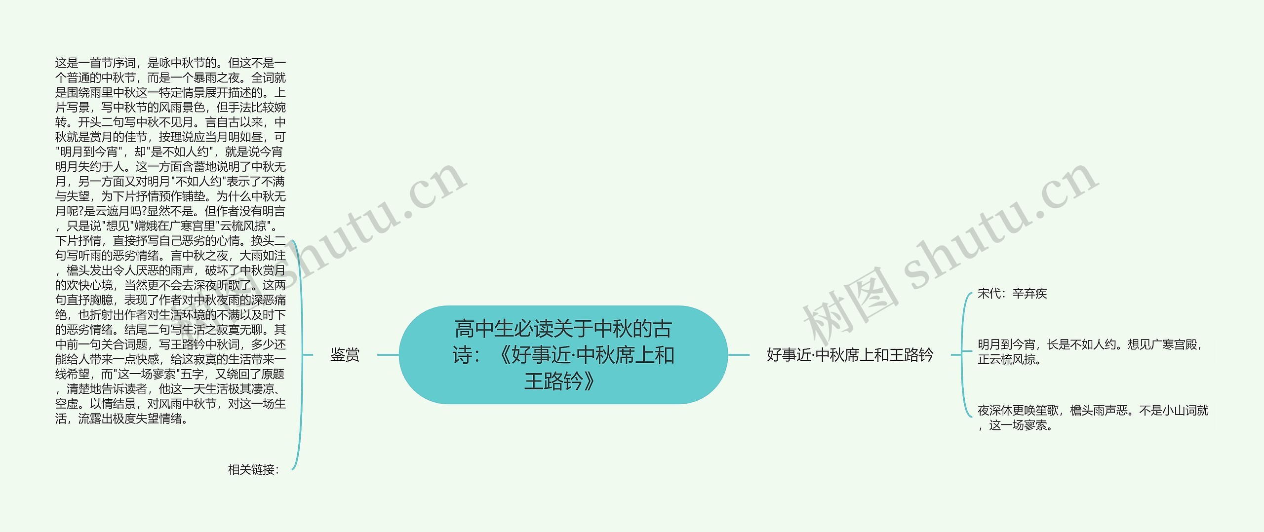 高中生必读关于中秋的古诗：《好事近·中秋席上和王路钤》