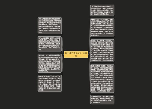 2019高二语文作文：伤离别