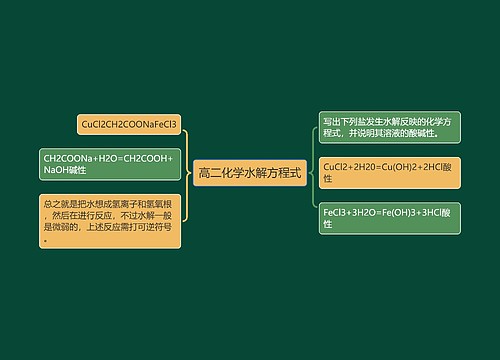 高二化学水解方程式