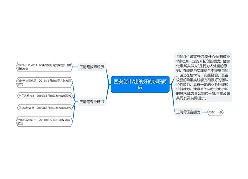 西安会计/出纳好的求职简历