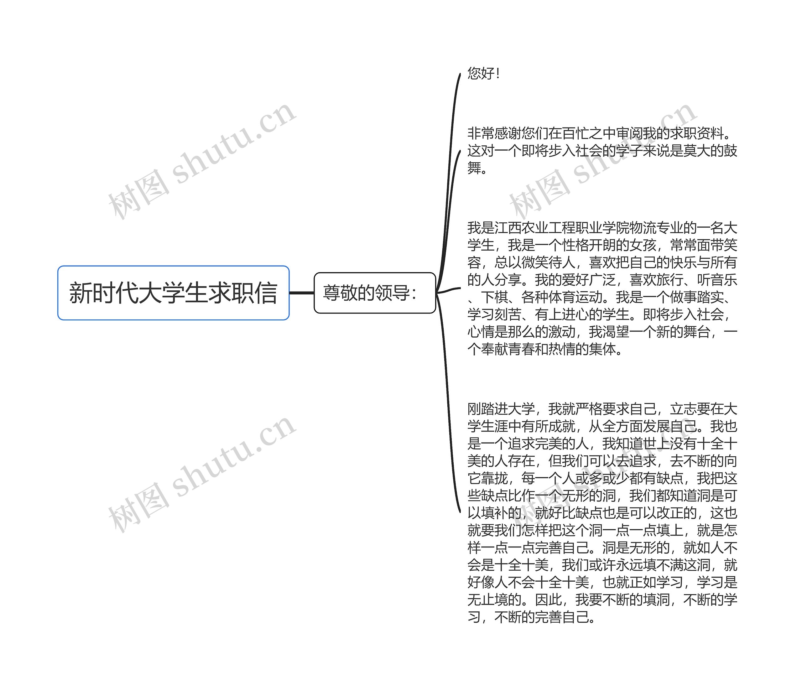 新时代大学生求职信