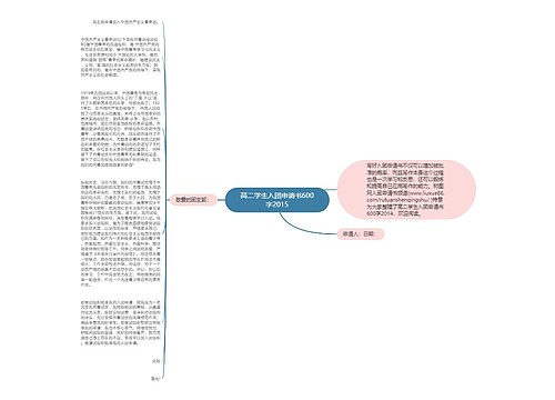 高二学生入团申请书600字2015