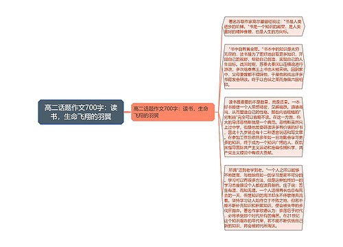 高二话题作文700字：读书，生命飞翔的羽翼