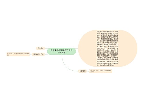 中山文员/行政助理大学生个人简历