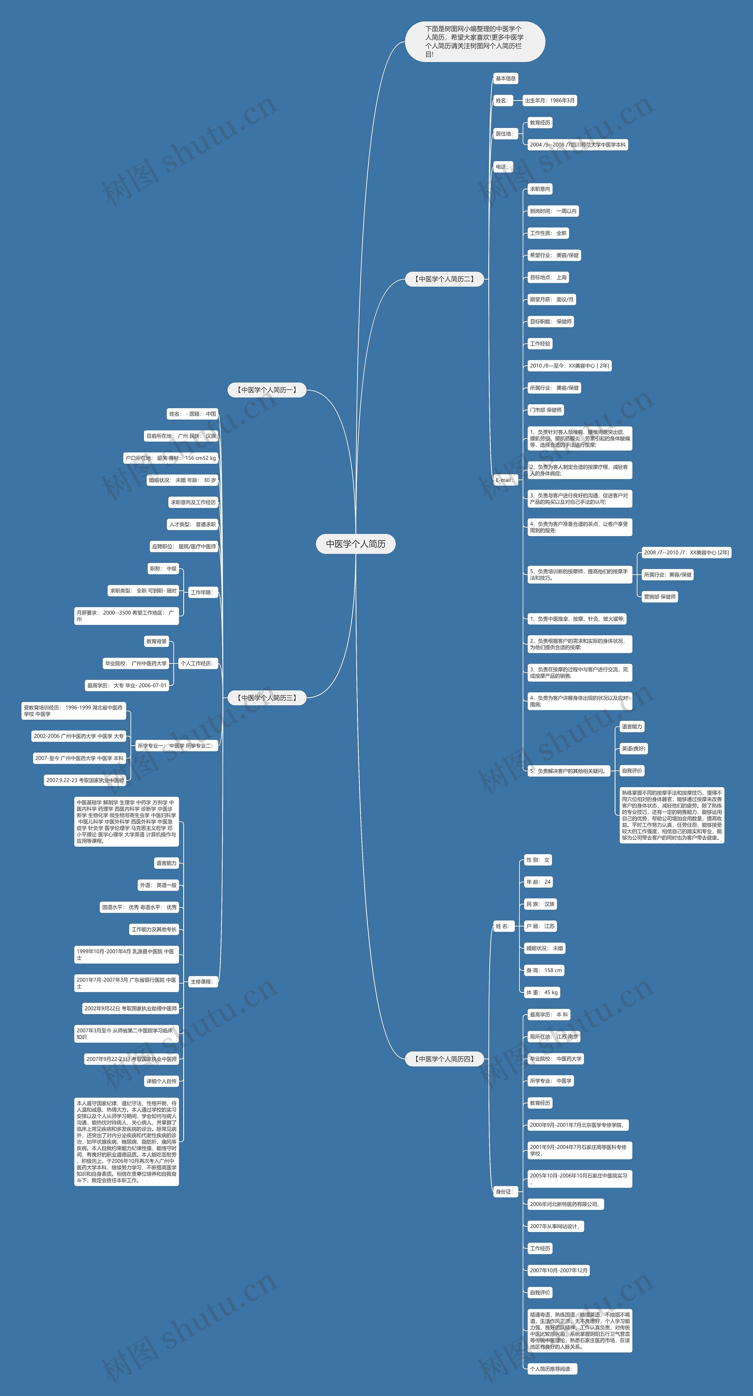 中医学个人简历