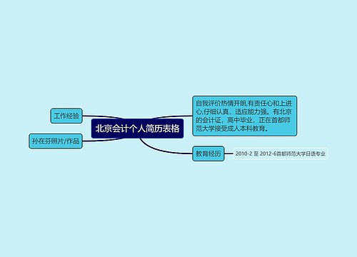 北京会计个人简历表格