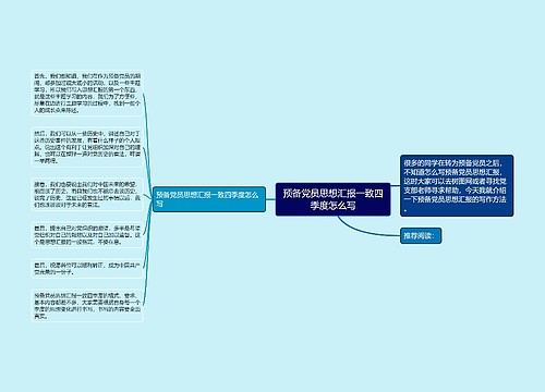 预备党员思想汇报一致四季度怎么写