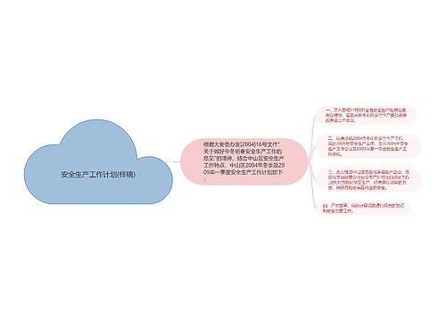 安全生产工作计划(样稿)