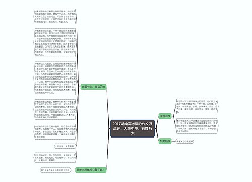 2017湖南高考满分作文及点评：大美中华，有容乃大