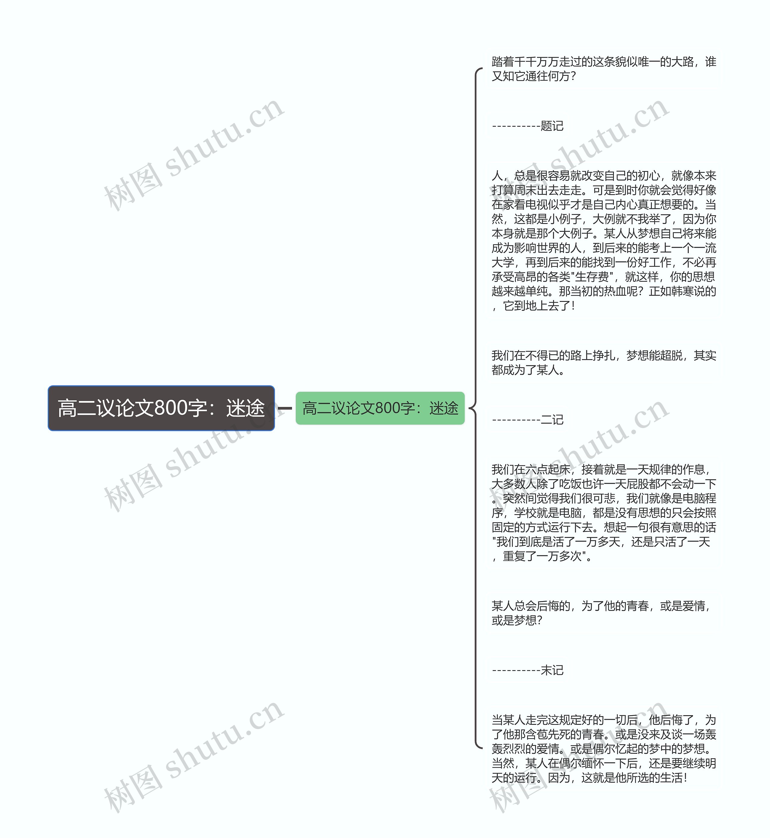 高二议论文800字：迷途