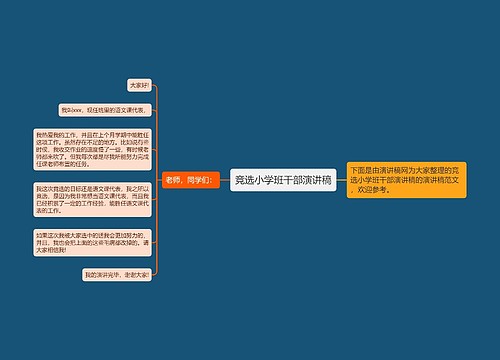 竞选小学班干部演讲稿