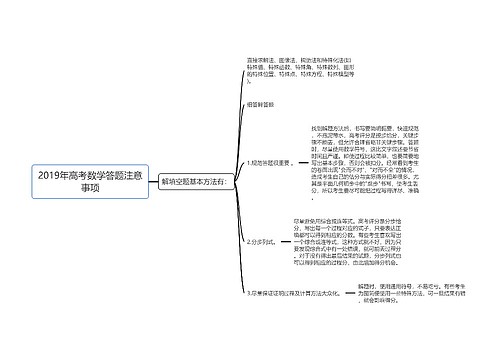 2019年高考数学答题注意事项