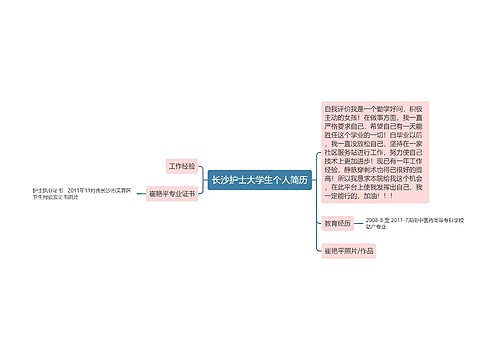 长沙护士大学生个人简历