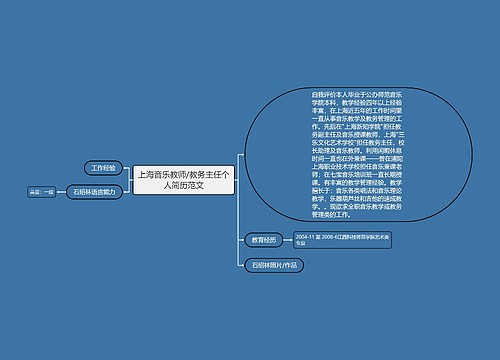 上海音乐教师/教务主任个人简历范文