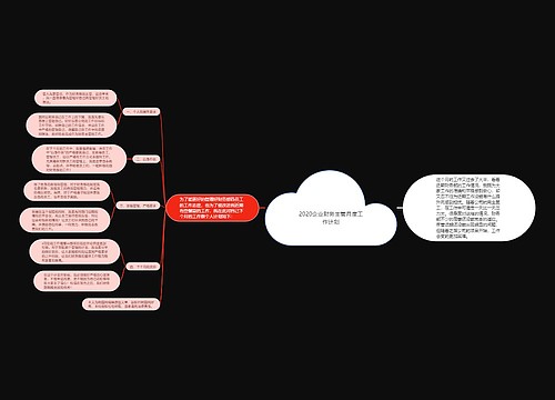 2020企业财务主管月度工作计划