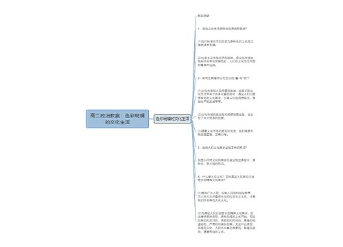 高二政治教案：色彩斑斓的文化生活