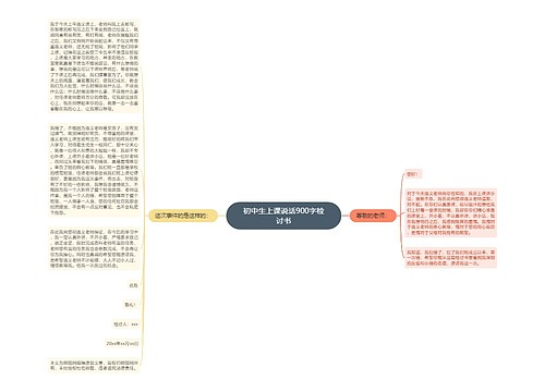 初中生上课说话900字检讨书