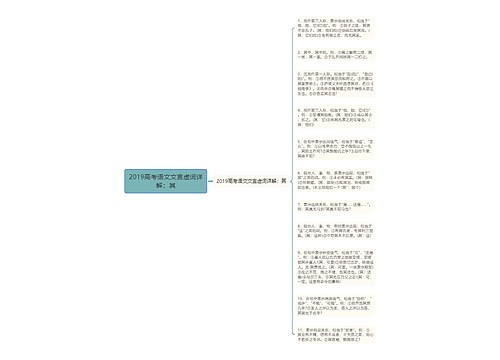 2019高考语文文言虚词详解：其