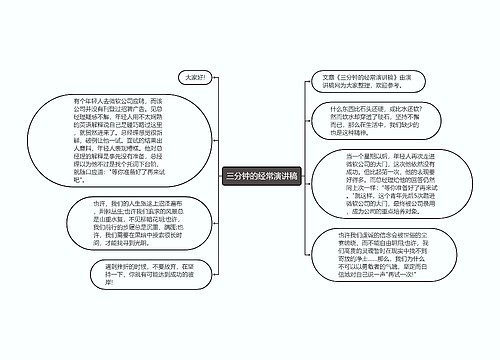 三分钟的经常演讲稿