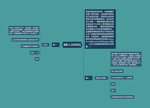 兼职人员辞职信