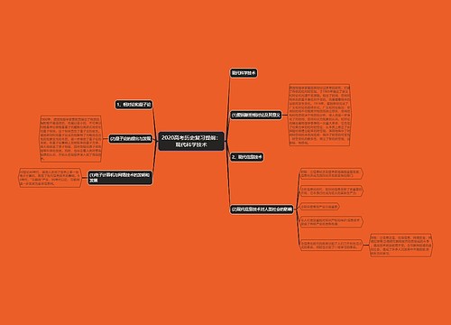 2020高考历史复习提纲：现代科学技术