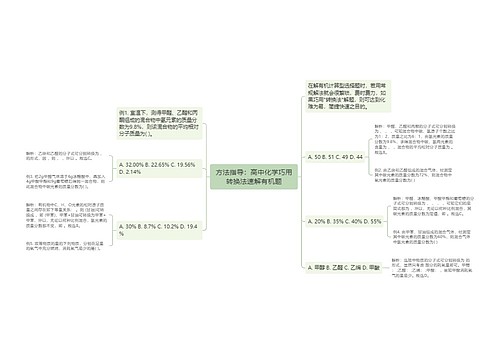 方法指导：高中化学巧用转换法速解有机题