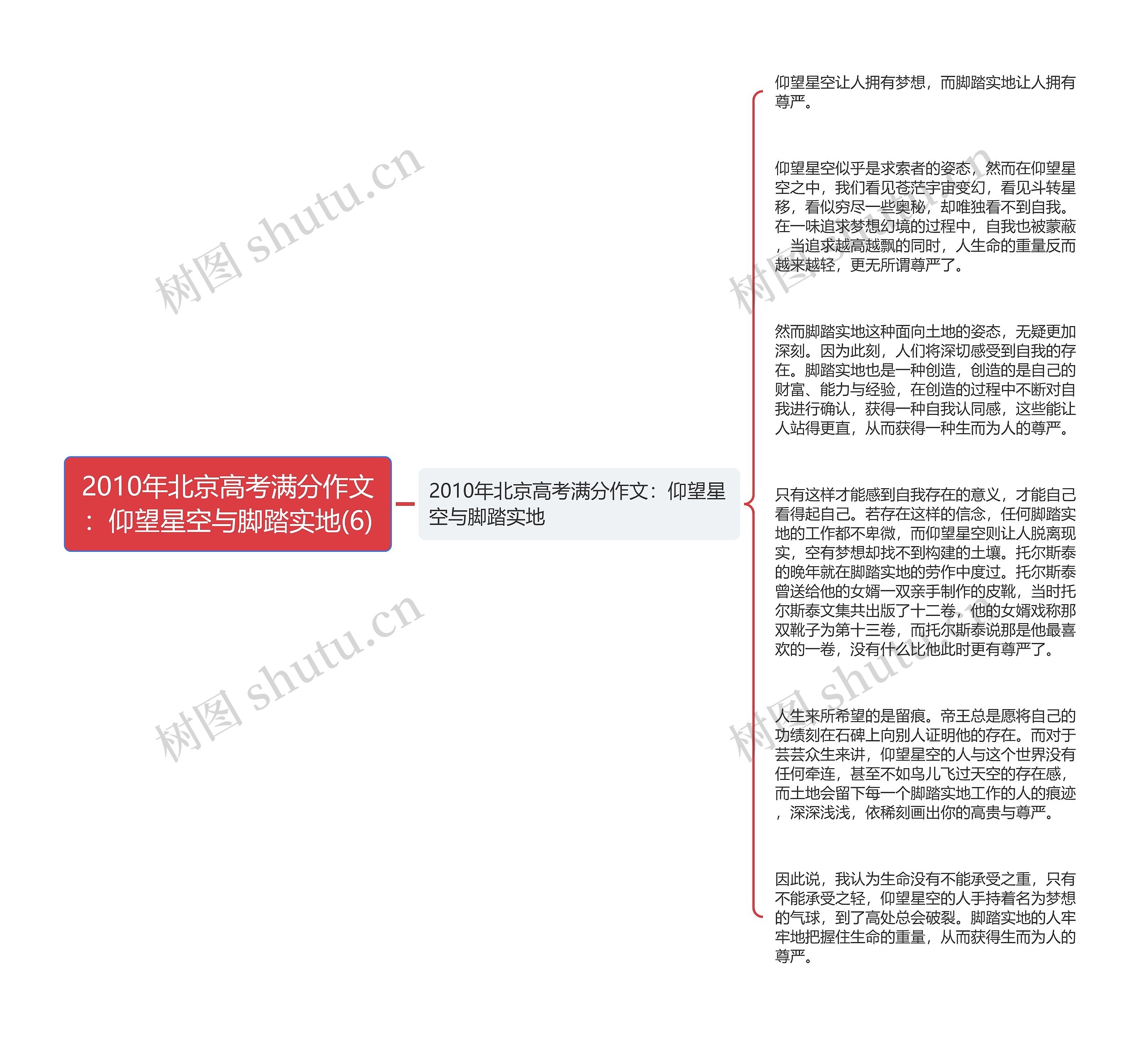 2010年北京高考满分作文：仰望星空与脚踏实地(6)