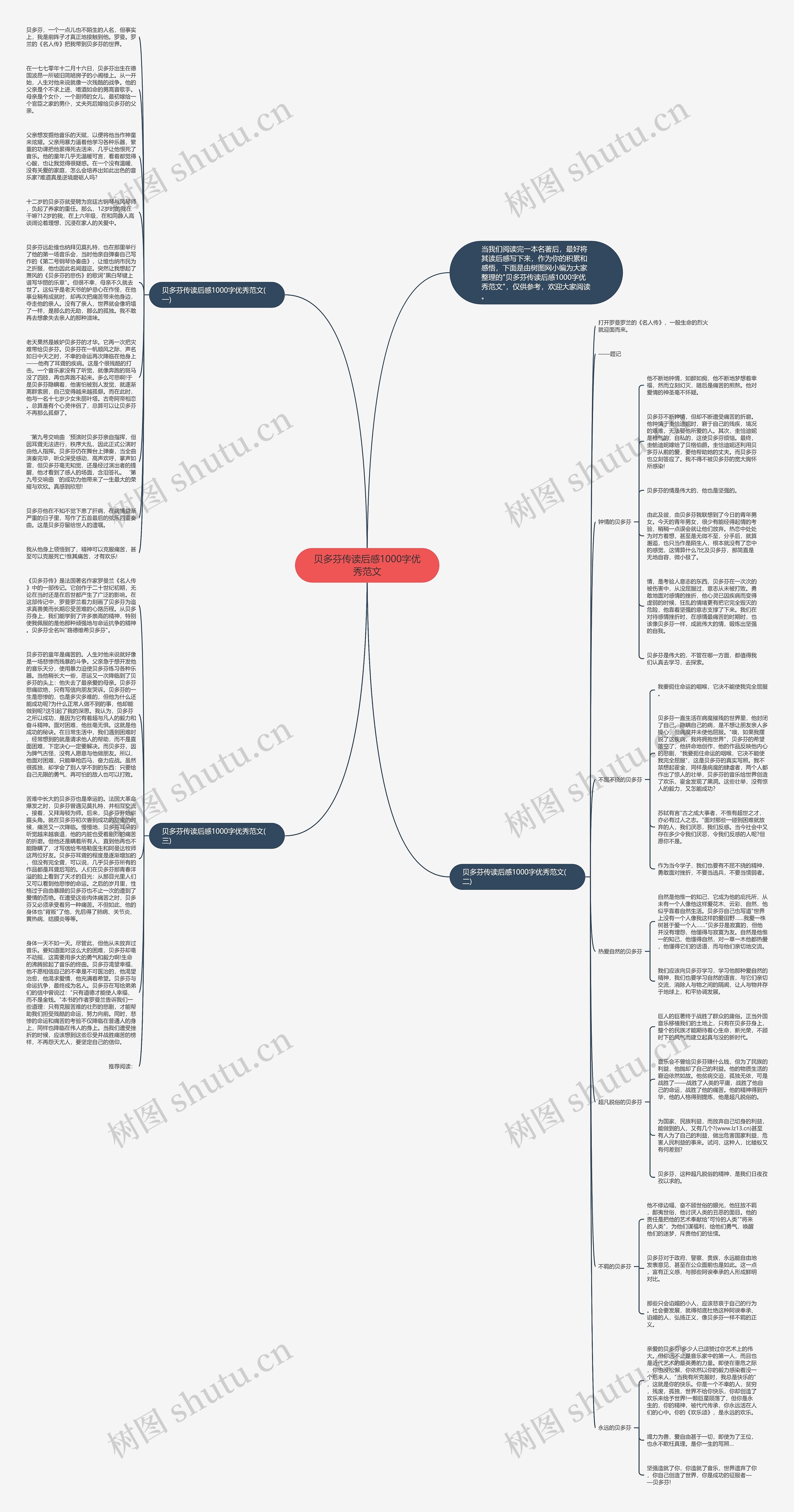贝多芬传读后感1000字优秀范文思维导图