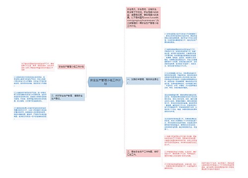 安全生产管理小组工作计划