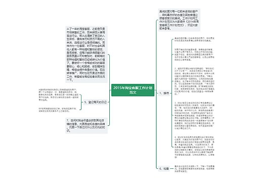 2015年淘宝客服工作计划范文