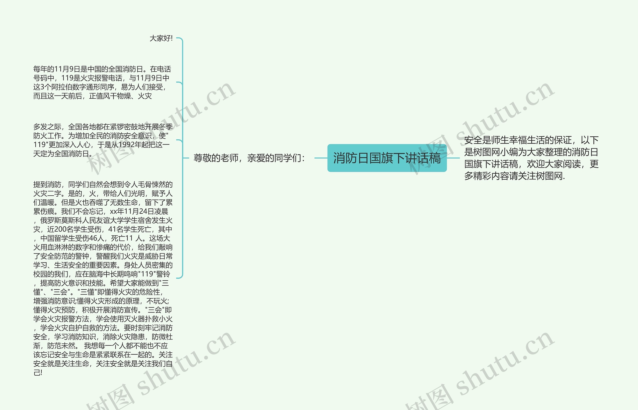 消防日国旗下讲话稿