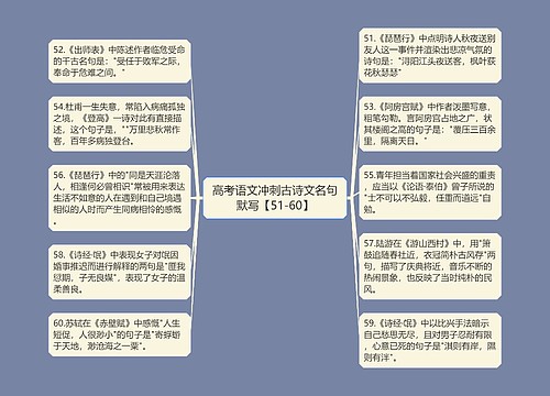高考语文冲刺古诗文名句默写【51-60】