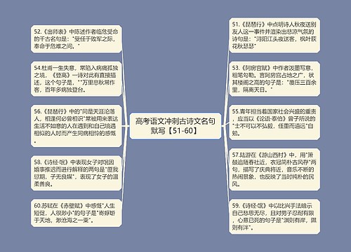 高考语文冲刺古诗文名句默写【51-60】